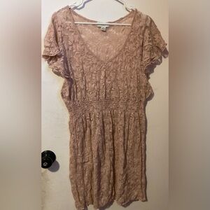 Forever 21 plus sizes women’s see through Lace Blush Top size 2X